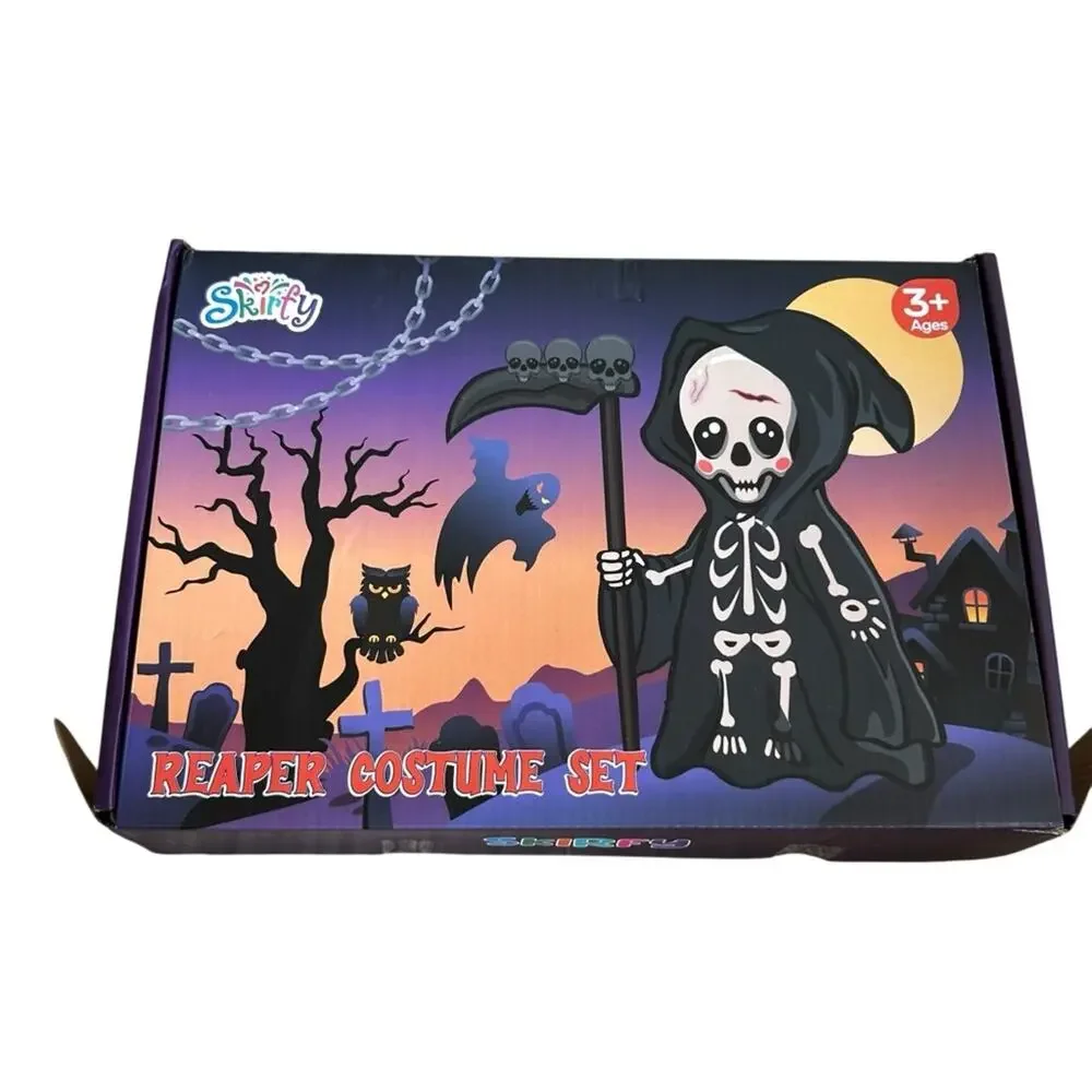 NWOT‎ Grim Reaper Halloween Costume Accessories Set Size Small Youth